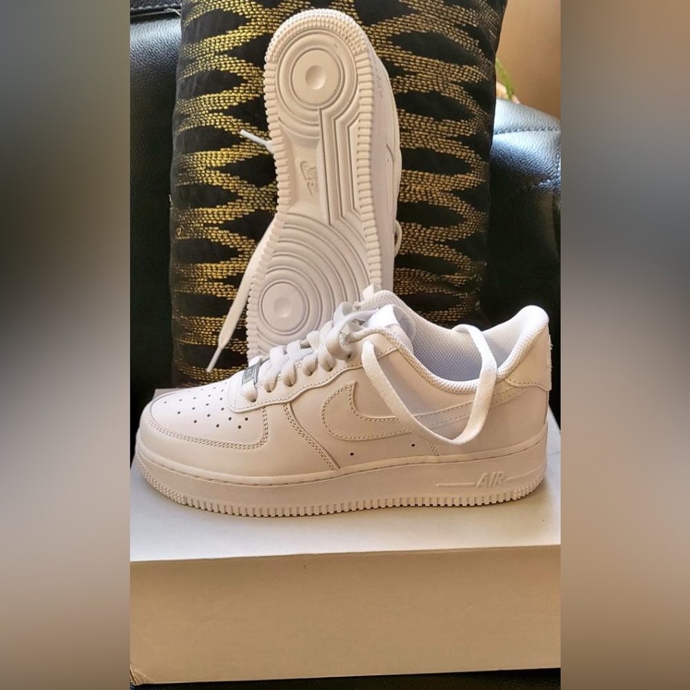 All white Nike Air Force Ones